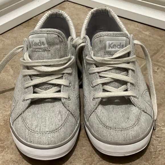 Keds Women's Gray Lace Up Canvas Sneakers Size 7 - Picture 4 of 6